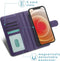 iMoshion Hoesje Geschikt voor iPhone 12 Pro / 12 Hoesje Met Pasjeshouder - iMoshion Luxe Portemonnee - Paars