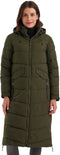 Kow 62 Wmn Qltd Ct dames Winterjas/mantel in dons-look met capuchon