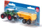 Siku Fendt tractor met Krampe kiepwagen speelgoedtractor metaal/kunststof groen/geel afneembare cabine kiepbak aanhanger met rubberen lichtlopende wielen trekhaak
