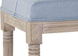 Kruk DKD Home Decor Blauw Polyester Linnen Rubberwood (122 x 41 x 48 cm)