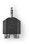 Nedis CAGB22940BK - RCA naar 3,5mm adapter - Zwart