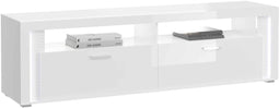 Furnilux Skylight - Lowboard - Hoogglans MDF - 46x201x58cm - Wit Grijs