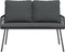 vidaXL - Tuinbank - Zwart - 114x64x78 - cm - Poly - Rattan