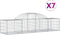 vidaXL - Schanskorven - 7 - st - gewelfd - 200x50x40/60 - cm - gegalvaniseerd - ijzer