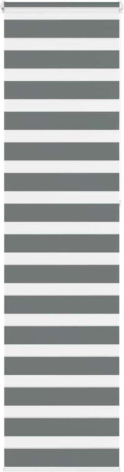 vidaXL - Zebra - rolgordijn - 55x230 - cm - stofbreedte - 50,9 - cm - donkergrijs