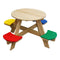 AXI UFO Picknicktafel - Rond - 4 kinderen - 120x120x56cm - Regenboog kleuren