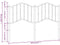 vidaXL - Hoofdbord - 150 - cm - metaal - wit