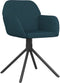 vidaXL - Eetkamerstoelen - draaibaar - 2 - st - fluweel - blauw