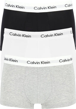 Calvin Klein Low Rise Trunks - Boxershorts - Katoen-Elastaan - Grijs-Wit-Zwart (3-pack)