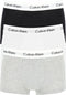 Calvin Klein Low Rise Trunks - Boxershorts - Katoen-Elastaan - Grijs-Wit-Zwart (3-pack)
