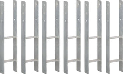 vidaXL Grondankers 6 st 12x6x60 cm gegalvaniseerd staal zilverkleurig VDXL_145306
