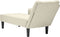 vidaXL - Chaise - longue - met - rechterarmleuning - fluweel - crèmekleurig