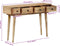vidaXL - Wandtafel - 110x30x75 - cm - massief - mangohout