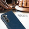 Selencia Galaxy S22 - Echt Lederen Bookcase - Ruimte voor 3 pasjes - Blauw