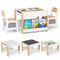 Coast Tafel en Stoelen Set - Bureau met 2 Stoelen - Ergonomisch - Wit/Grijs/Natuur (2 stuks)