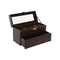 Doos-Juwelenkistje Home ESPRIT Bruin Polyurethaan Kristal Hout MDF 27,5 x 11 x 15 cm
