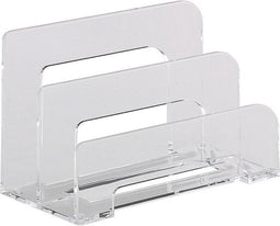 Brievenstandaard Alco acryl - 2-vaks transparant 75x150x95mm