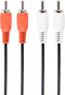 Cablexpert CCA-2R2R-6 - RCA Kabel - 2 x Mannelijk - 1,8 m - Rood Wit Zwart