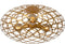 Lucide WOLFRAM - Plafonnière - Ø 65 cm - 3xE27 - Dimbaar - Mat Goud / Messing