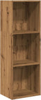 vidaXL - Boekenkast - 40x30x114 - cm - bewerkt - hout - artisanaal - eikenkleurig