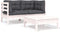 vidaXL - 3-delige - Loungeset - met - kussens - massief - grenenhout - wit