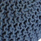 SVJ Poefs Rond - 55 x 55 x 37 cm - Katoen - Grijs/Blauw - Set van 2