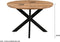 Livingfurn - Eetkamertafel Jesper Round 120cm - Mangohout / Gecoat Staal