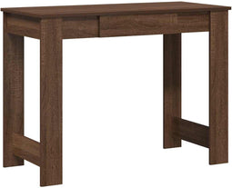 vidaXL - Bureau - 100x45x75 - cm - bewerkt - hout - bruin - eikenkleur