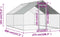 vidaXL - Kippenhok - 2,75x4x1,92 - m - gegalvaniseerd - staal
