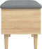 vidaXL - Opbergbankje - 62x42x46 - cm - bewerkt - hout - sonoma - eikenkleurig