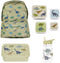A Little Lovely Company Back to school set - Rugzak/Drinkfles/4 Snackdozen/Bentobox - Dinosaurussen