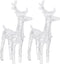 vidaXL - Kerstrendieren - 2 - st - 80 - LED's - acryl - warmwit