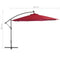 vidaXL - Zweefparasol - met - aluminium - paal - 350 - cm - bordeauxrood