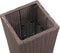 vidaXL - Plantenbak - verhoogd - 30x30x80 - cm - poly - rattan - bruin