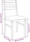 vidaXL - Eetkamerstoelen - met - kussens - 2 - st - massief - hout - rubber