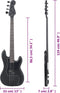 vidaXL - Basgitaar - voor - beginners - elektrisch - met - tas - 4/4 - 46