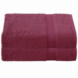 De Witte Lietaer Stephanie - Badhanddoek - 100% katoen - 70 x 140 cm - Rood (2 stuks)