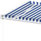 vidaXL - Luifel - vrijstaand - automatisch - 400x300 - cm - blauw - en - wit