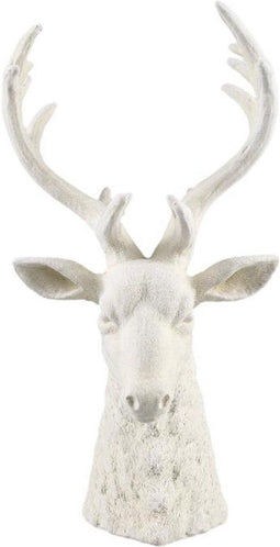 PTMD Decoratieve Standbeeld Zeb - 20x15x36 cm - Polyester - Creme