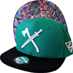 Capiche® Snapback – Viking 2 – Pet Heren – Sportcap – Baseball Cap – Groene pet – Viking Cap