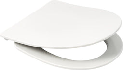 Plieger Zano Slim - D-Vorm Toiletbril - Duroplast - Softclose - Wit - Met Deksel - RVS bevestiging (1 stuk)