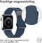 imoshion Magnetisch lederen bandje - Geschikt voor Apple Watch 1, 2, 3, 4, 5, 6, 7, 8, 9, 10 (42 mm), SE - 38/40/41 mm - Blauw - One Size