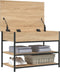 vidaXL - Schoenenbankje - 70x42,5x50 - cm - bewerkt - hout - sonoma - eikenkleurig
