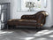 NIMES - Chaise longue - Donkerbruin - Rechterzijde - Kunstsuède