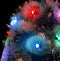 vidaXL - Kunstkerstboom - met - verlichting - 120 - cm - glasvezel - wit - en - blauw