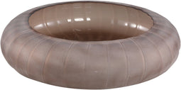 PTMD Levente Sand Carved Glass Round Bowl Ribbed