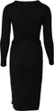Guess Everly Wrap Dress - Wikkeljurk - Lange mouwen - Zwart - Maat S