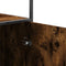 vidaXL - Hoge - kast - 35,5x35x139 - cm - bewerkt - hout - en - metaal - gerookt - eiken