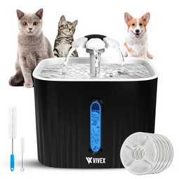 Vivex® Drinkfontein - Waterfontein voor Katten en Honden - Incl. 5 Filters en cleaning tool -
