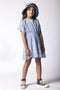 Like Flo Jurk - Meisjes - Gestreept - Blauw/Wit - Maat 128